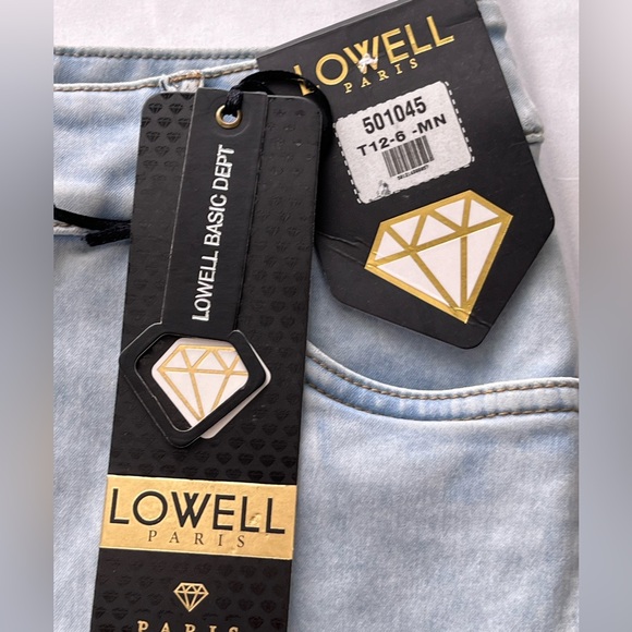 Lowell Paris Colombian Shorts Butt Lifter Size 12 Jeans - Picture 5 of 9